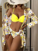 Kit Moda Praia - Biquíni Tropicália + Saída De Praia