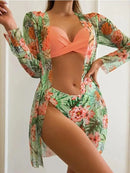 Kit Moda Praia - Biquíni Tropicália + Saída De Praia